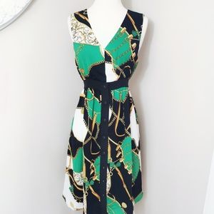 NWT High Waisted Button Down Dress Size L